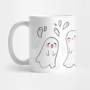 Cute ghost duo spooky sticker pack for Halloween Mug